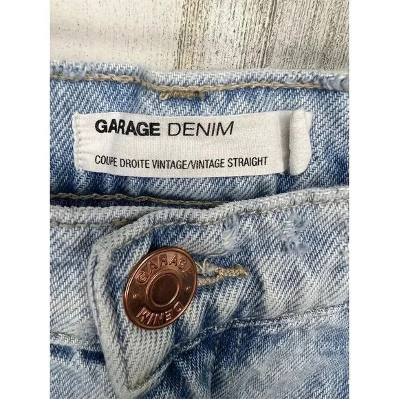 Garage Women's Vintage Straight Jeans Size‎ 5 Light Blue Distressed - Picture 8 of 12
